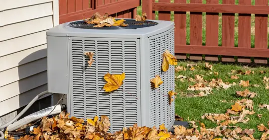 HVAC unit during Fall