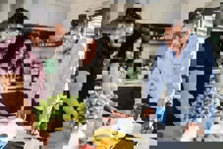 tech working with client